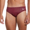 Nike Men's Drippy Check Brief Swimsuit -Optimal Swimming Equipment 7547167998120 universityred 1a
