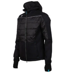Arena Unisex Team Half-Quilted Hooded Front Zip Jacket 25 Arena Unisex Team Half-Quilted Hooded Front Zip Jacket -Optimal Swimming Equipment 7577681952936 black 12a
