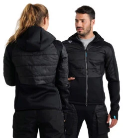 Arena Unisex Team Half-Quilted Hooded Front Zip Jacket 18 Arena Unisex Team Half-Quilted Hooded Front Zip Jacket -Optimal Swimming Equipment 7577681952936 black 5a