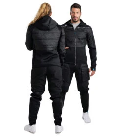 Arena Unisex Team Half-Quilted Hooded Front Zip Jacket 19 Arena Unisex Team Half-Quilted Hooded Front Zip Jacket -Optimal Swimming Equipment 7577681952936 black 6a