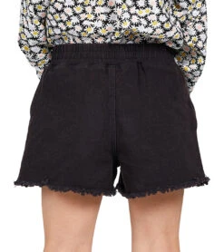 Volcom Girls' Strutin Stone Shorts (Big Kid) -Optimal Swimming Equipment 7585914716328 black 3a