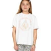 Volcom Girls' Truly Stoked BF Short Sleeve Tee (Big Kid) -Optimal Swimming Equipment 7585918877864 starwhite 1a