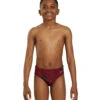 HydroLast Sonar Waves Swim Brief Swimsuit Youth (22 - 28) -Optimal Swimming Equipment 7595544969384 red 1a