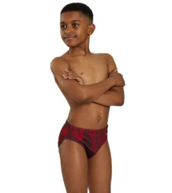 HydroLast Sonar Waves Swim Brief Swimsuit Youth (22 - 28) 10 HydroLast Sonar Waves Swim Brief Swimsuit Youth (22 - 28) -Optimal Swimming Equipment 7595544969384 red 3a