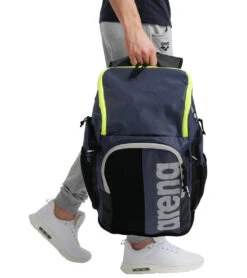 Arena Spiky III 45 Backpack -Optimal Swimming Equipment 7599092793512 navyneonyellow 10a