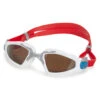 AQUASPHERE Kayenne Pro Polarized Goggle -Optimal Swimming Equipment 7621711691944 brownpolarizedlenswhitewithredstrap 1a