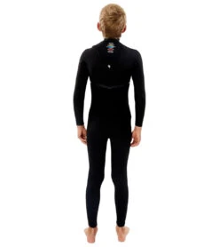 Rip Curl Youth 3/2MM Flashbomb 32Gb Chest Zip Fullsuit Wetsuit -Optimal Swimming Equipment 7628056330408 black 3a