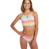 Billabong Girls' Rad Rainbow High Neck Two Piece Bikini Set (Little Kid, Big Kid)