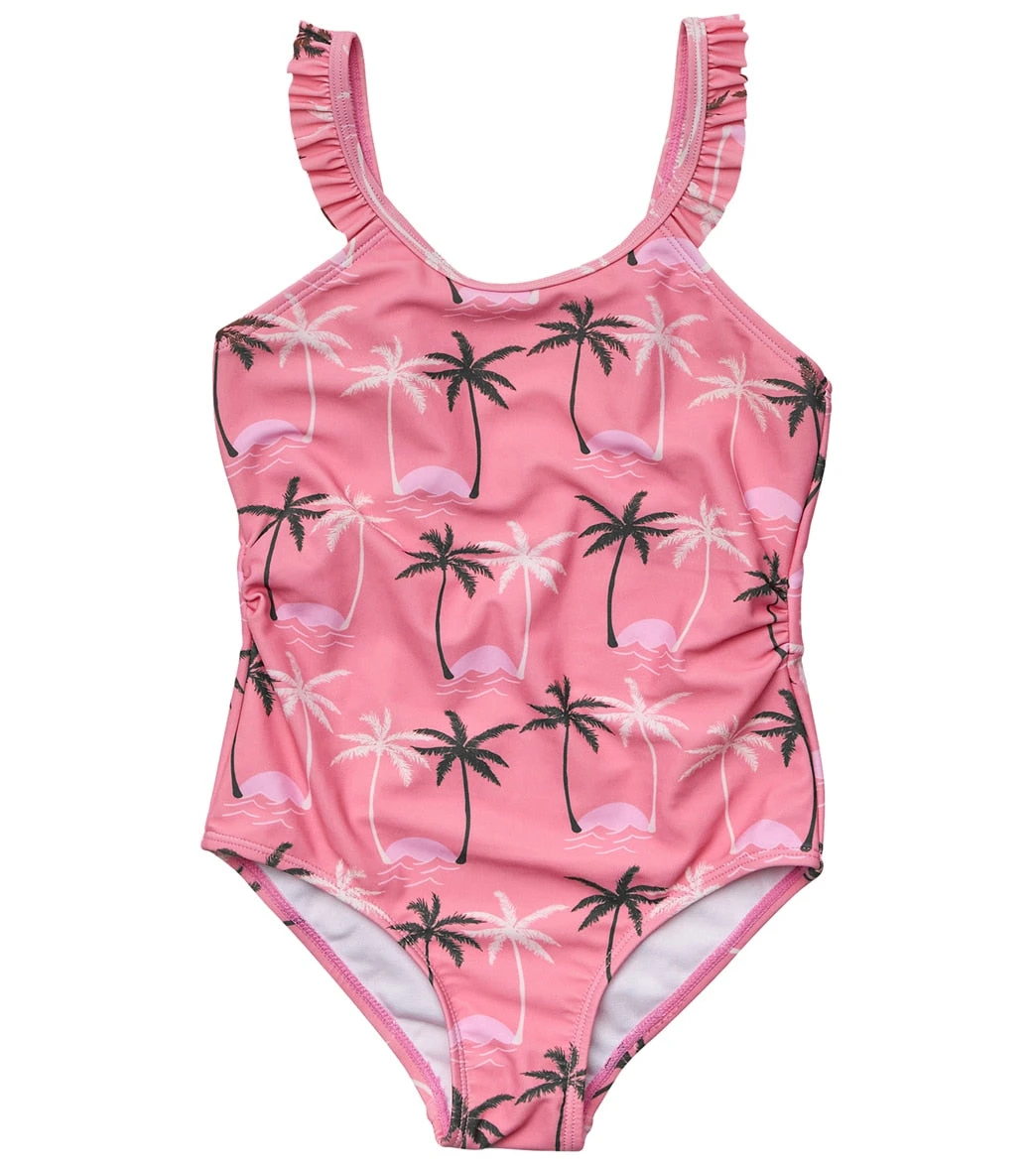 Girls' Palm Paradise Frill Strap One Piece Swimsuit (Toddler, Little Kid, Big Kid) 3 Girls' Palm Paradise Frill Strap One Piece Swimsuit (Toddler, Little Kid, Big Kid)