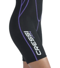 CRESSI Women's Tortuga 2.5MM Short Sleeve Springsuit Wetsuit 11 CRESSI Women's Tortuga 2.5MM Short Sleeve Springsuit Wetsuit -Optimal Swimming Equipment 7659812126888 blkpurple 4a