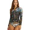 Johnny Was Women's Floral Peace Joy Surf Shirt -Optimal Swimming Equipment 7716790927528 multi 1a