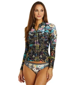 Johnny Was Women's Floral Peace Joy Surf Shirt
