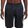 Nike Men's 20" Grid Swoosh Breaker Swim Trunks -Optimal Swimming Equipment 7756927631528 black 1a