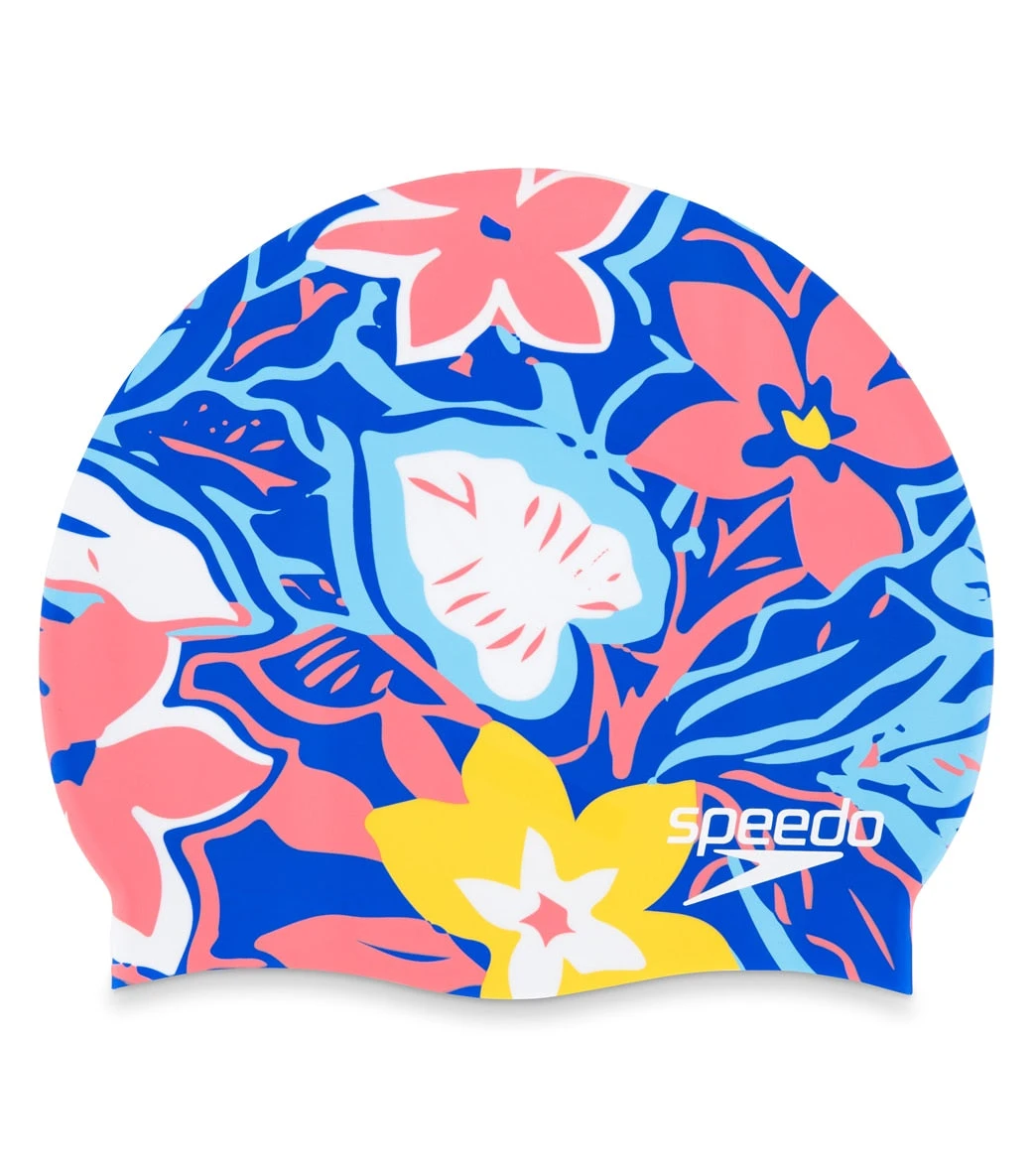 Speedo Elastomeric Printed Swim Cap 3 Speedo Elastomeric Printed Swim Cap