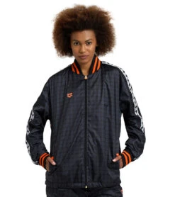 Arena Unisex 50th Anniversary Black Full Zip Jacket 12 Arena Unisex 50th Anniversary Black Full Zip Jacket -Optimal Swimming Equipment 7769067421864 blackmultiwhiteblack 3a