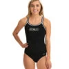 Lifeguard Women's Solid Tankini Swimsuit Top -Optimal Swimming Equipment 7775090999464 black 1a