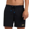 Arena Men's 16" Pro_File Beach Boxer Swim Trunks -Optimal Swimming Equipment 7792825565352 blackasphaltgold 1a